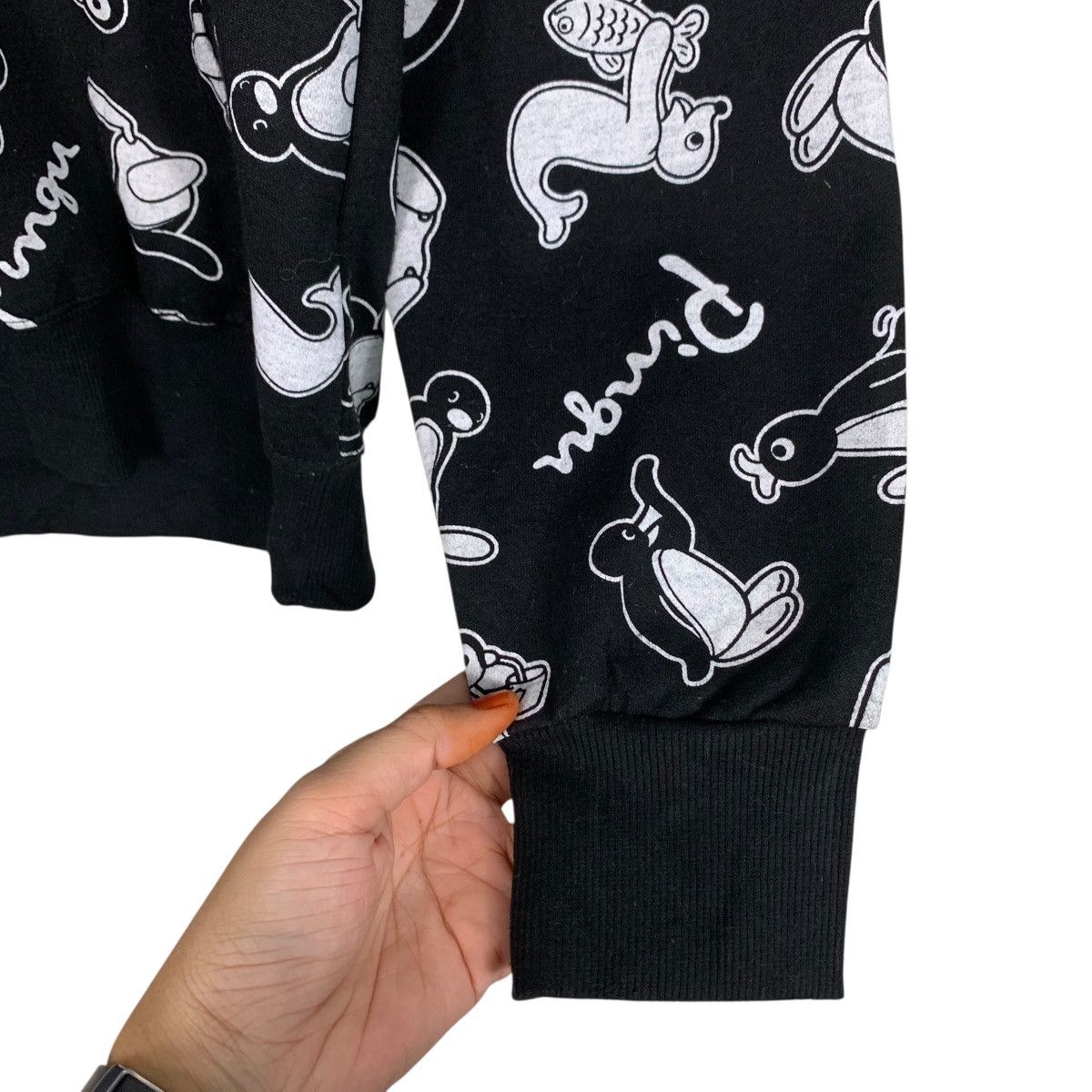 Japanese Brand PINGU All Over Print Pullover Hoodie Sweatshirt #3636-C166 Size US L / EU 52-54 / 3 - 9 Thumbnail