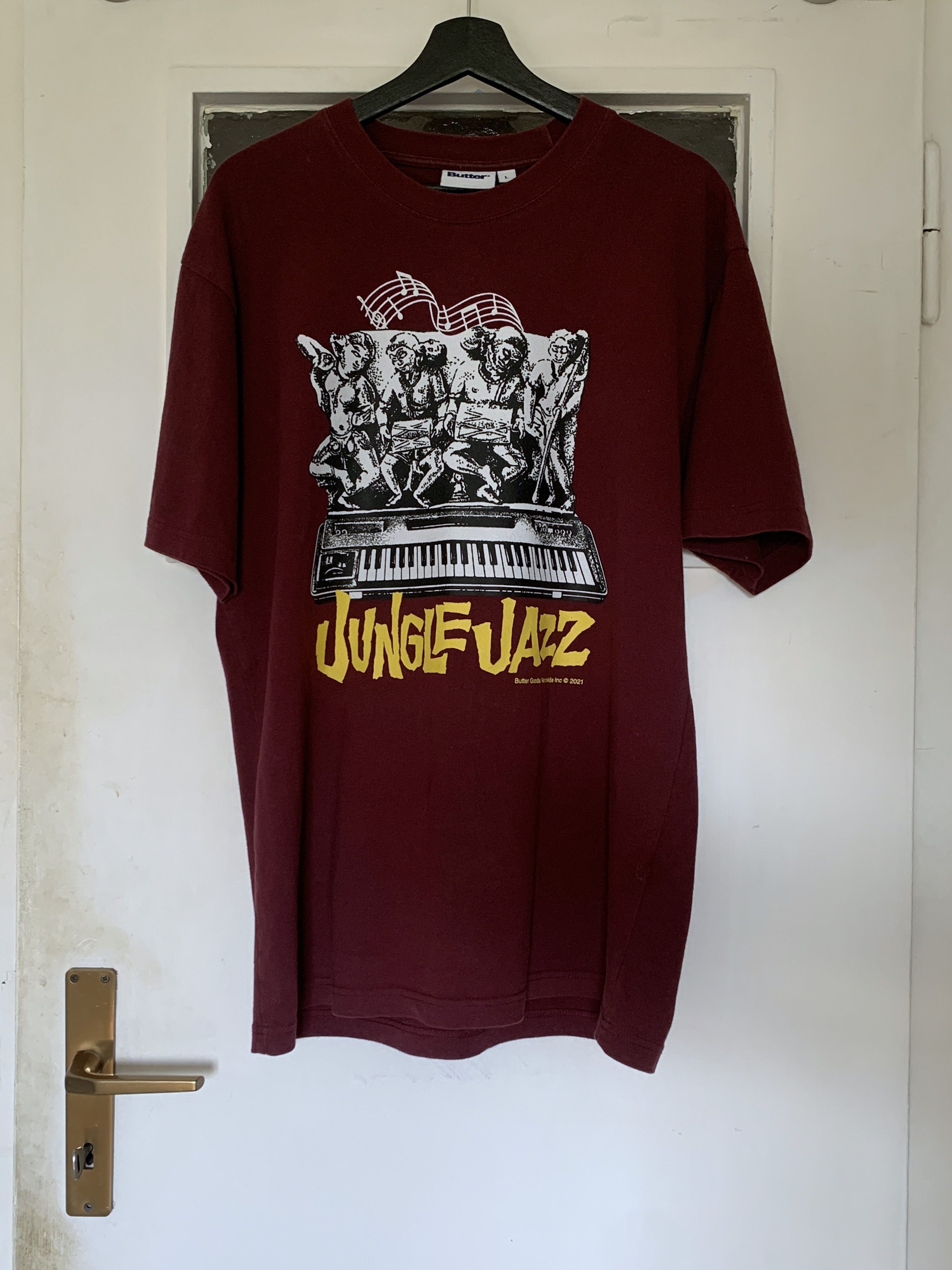 Butter Goods Butter Good JungleJazz T-Shirt Burgundy Size US L / EU 52-54 / 3 - 1 Thumbnail