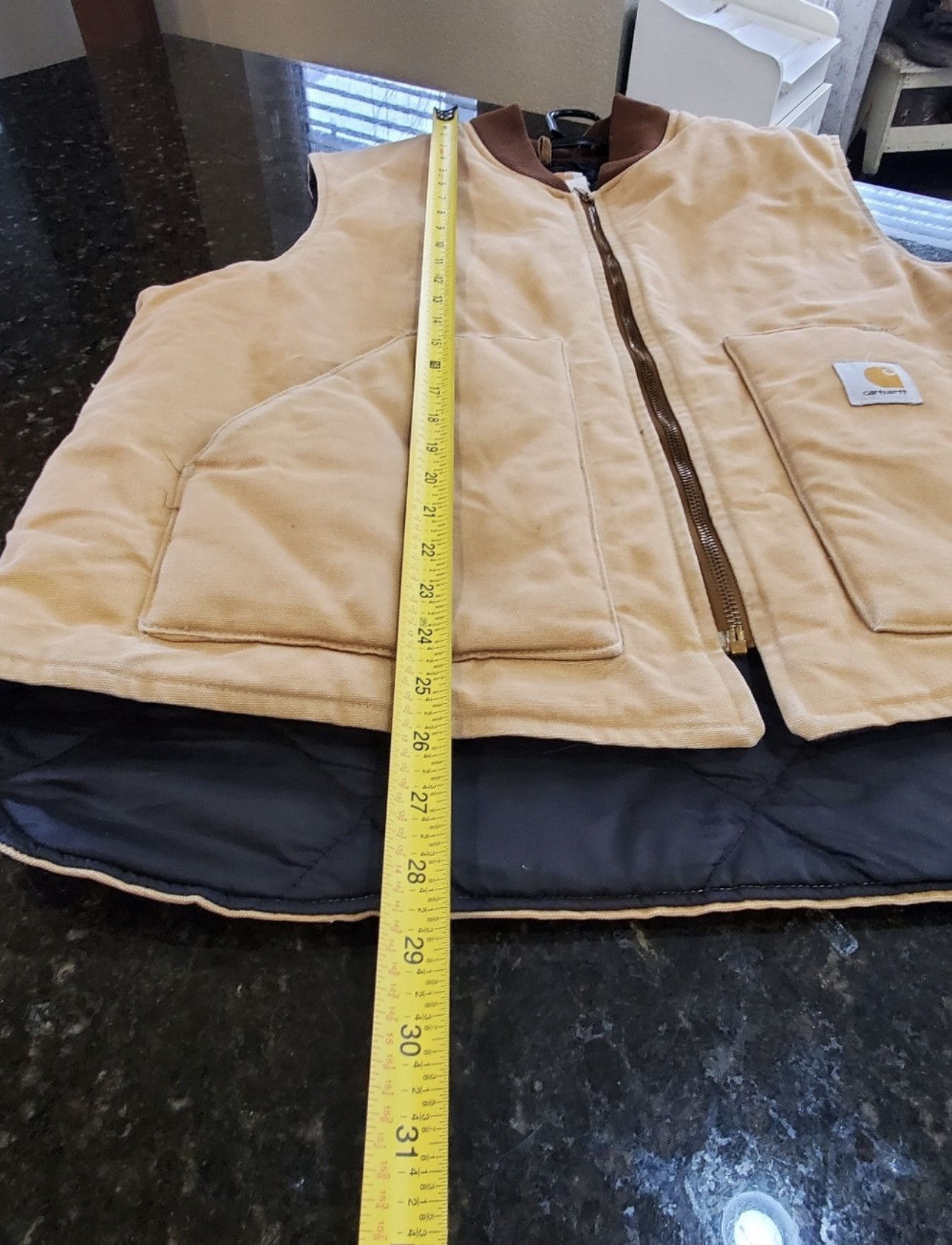 Carhartt Carhartt Brown Tan Quilted Work Vest size XL Size US XL / EU 56 / 4 - 8 Thumbnail