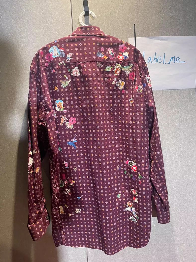 Vetements Vetements 19 Sticker Shirt Paisley Red Purple Size US S / EU 44-46 / 1 - 3 Thumbnail
