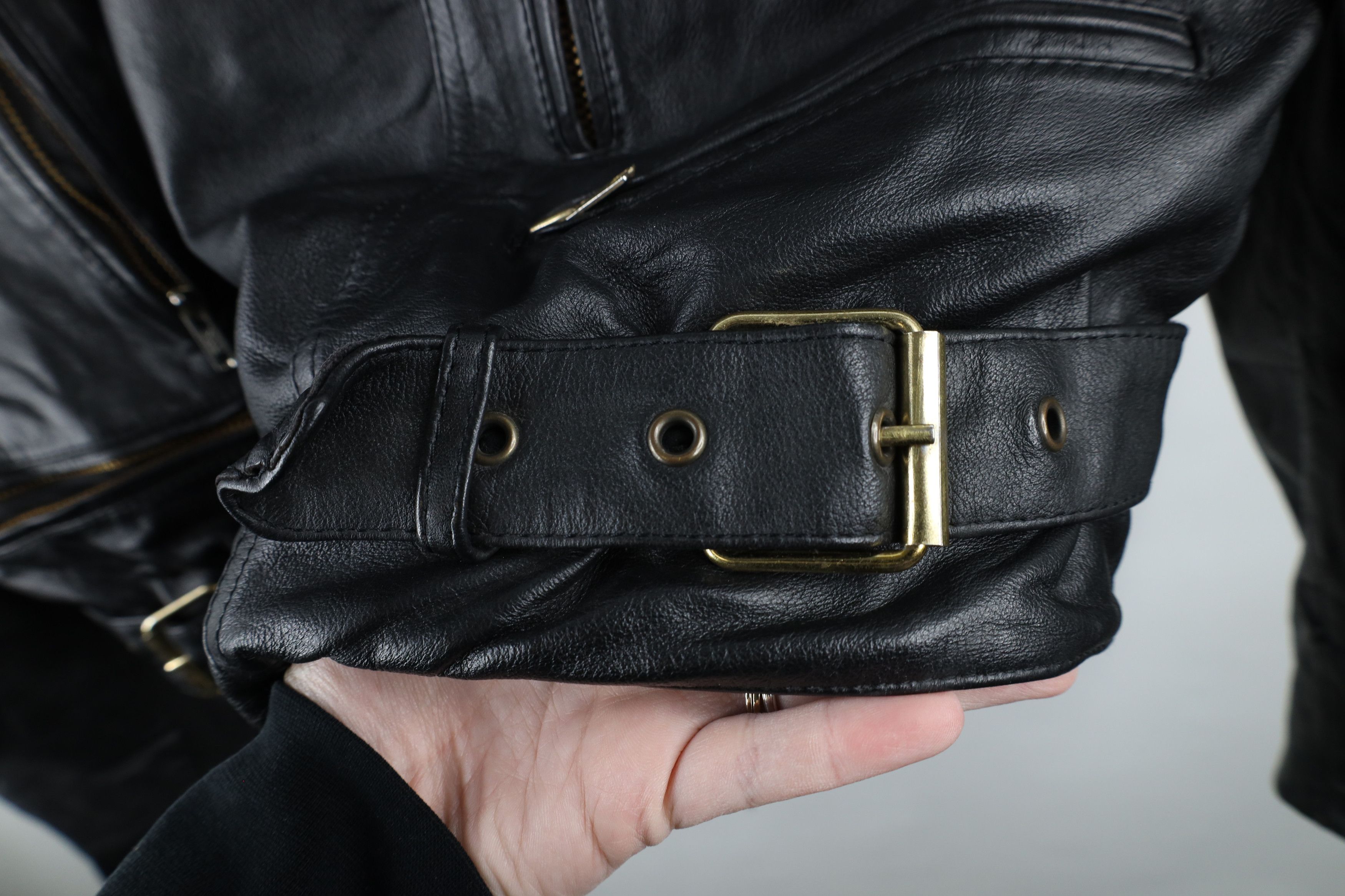 Vintage Vintage 70s Heavyweight Padded Leather Motorcycle Jacket Size US XL / EU 56 / 4 - 7 Thumbnail
