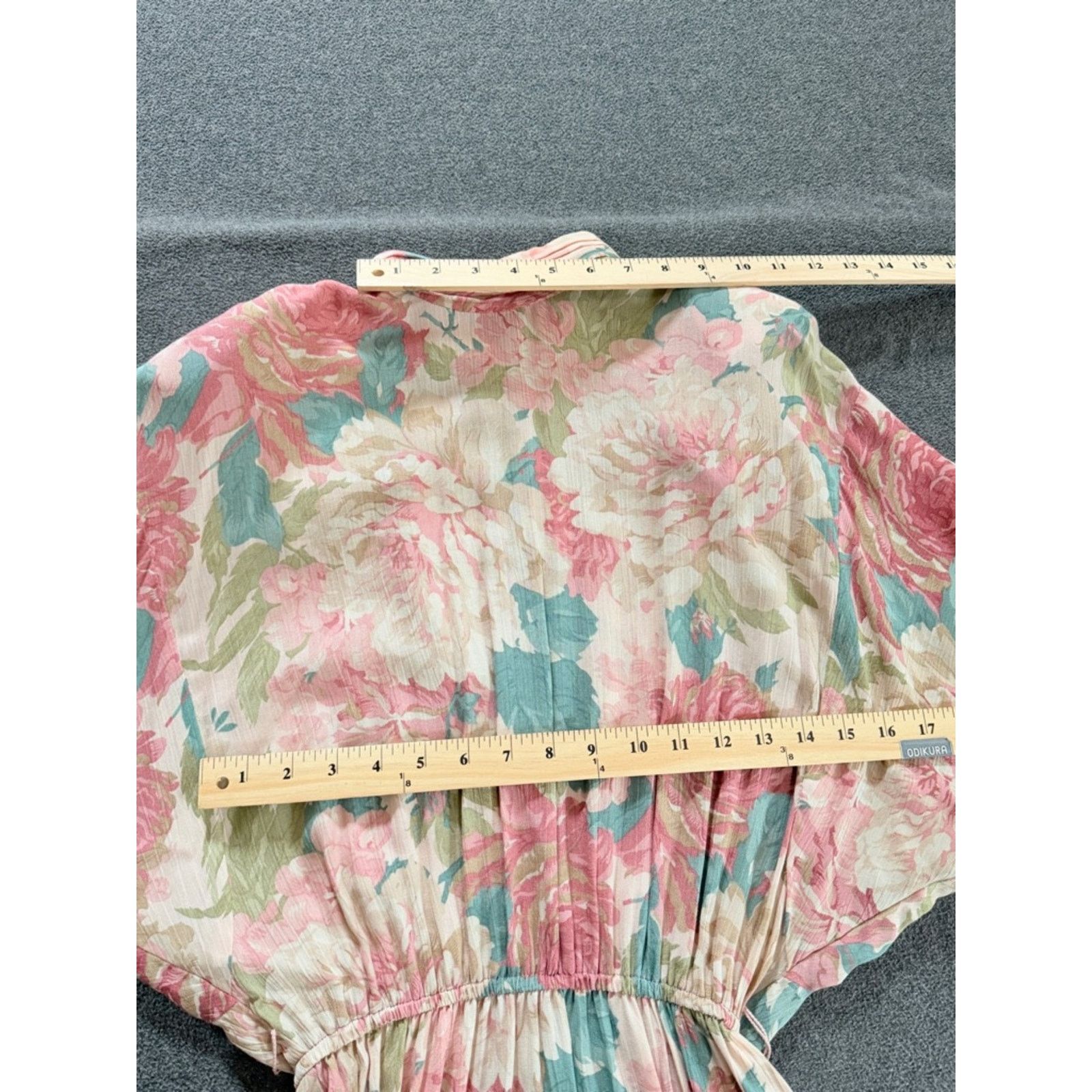 Other Vintage Floral Midi Dress bold print high neck mock Size S / US 4 / IT 40 - 12 Thumbnail