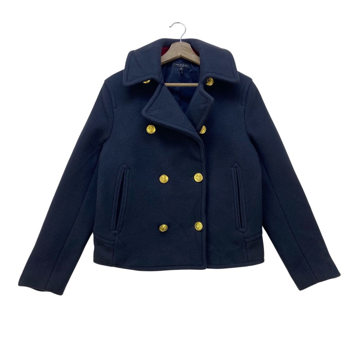 Rag & Bone Rag & Bone New York Double Breasted Virgin Wool Pea Jacket Size S / US 4 / IT 40 - 1 Thumbnail