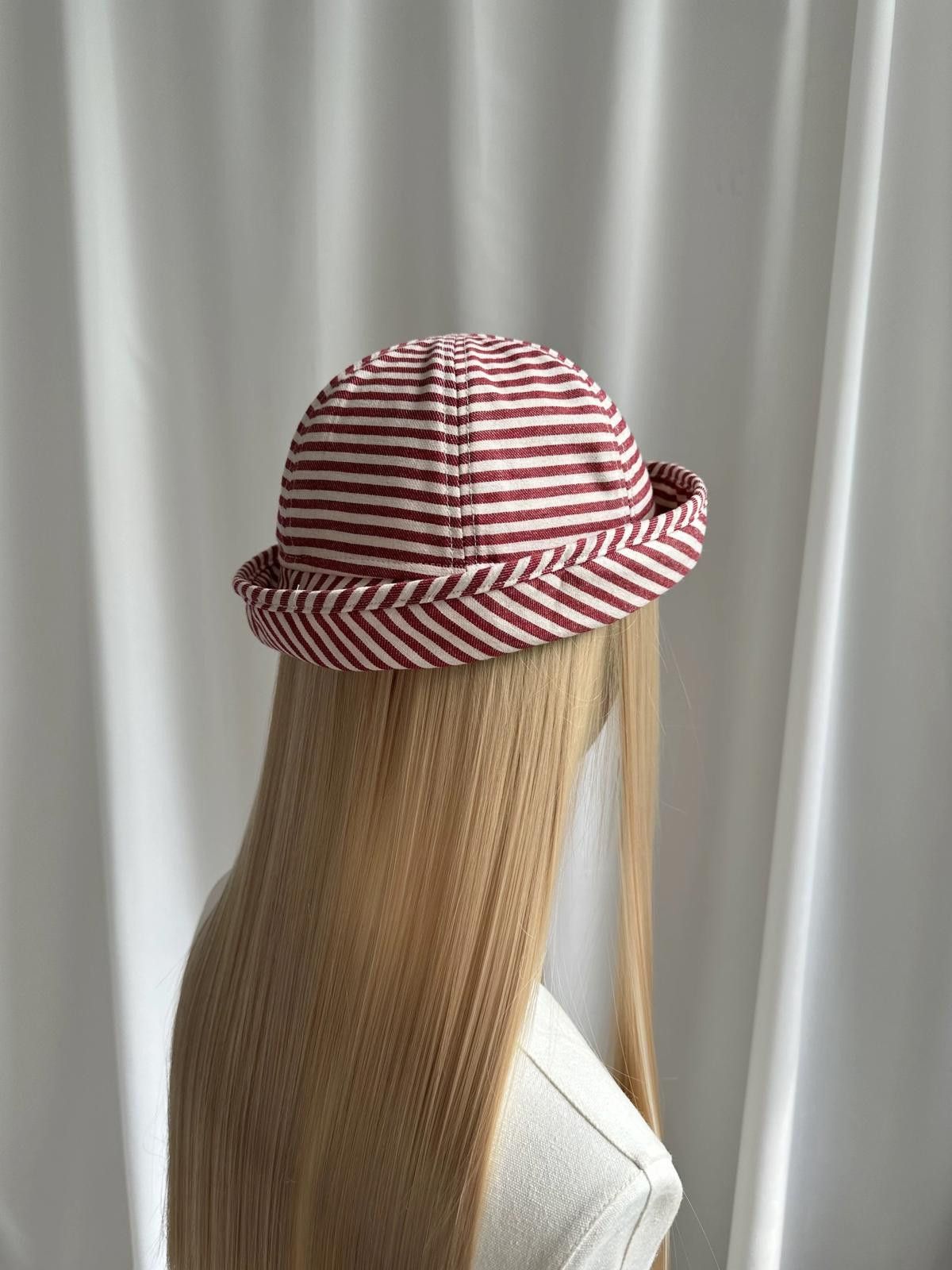 Japanese Brand Retro Red Striped Beret Sailor Cap Y2K French Girl Aesthetic Size ONE SIZE - 4 Thumbnail
