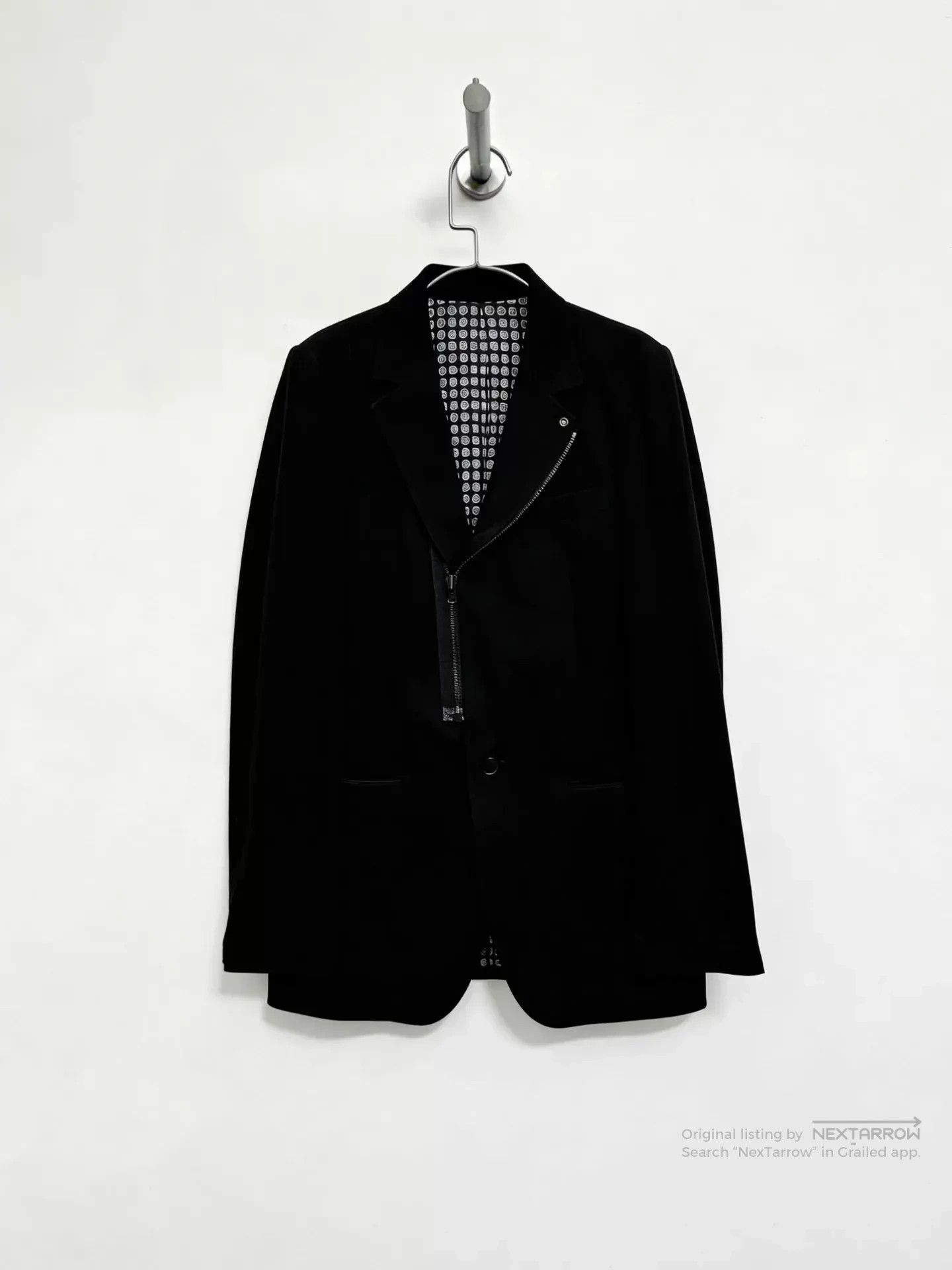 Number (N)ine 04ss Number nine velour skull zip jacket size 4
