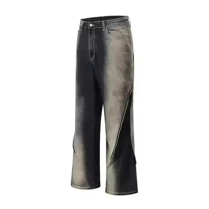 Japanese Brand Stacked Washed Two Tone Denim Jeans Size US 30 / EU 46 - 6 Thumbnail
