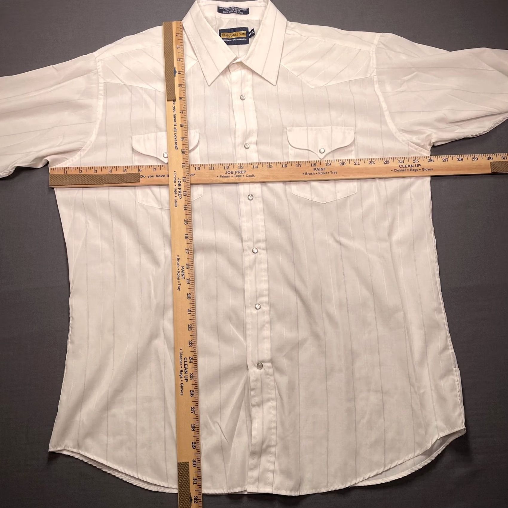 Vintage VINTAGE Panhandle Slim White Stripe Pearl Snap Western Shirt Mens XL Hong Kong Size US XL / EU 56 / 4 - 4 Thumbnail