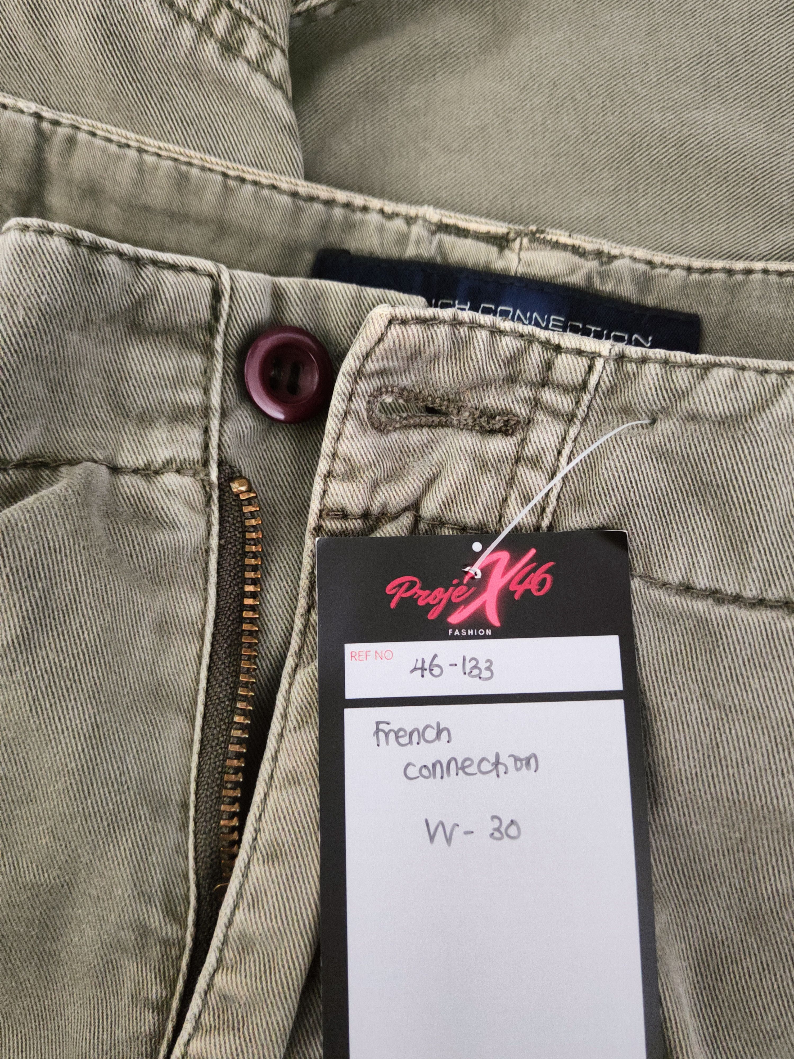 French Connection DL French Connection Olive Multipocket Cargo Pants #46-133 Size US 30 / EU 46 - 14 Thumbnail