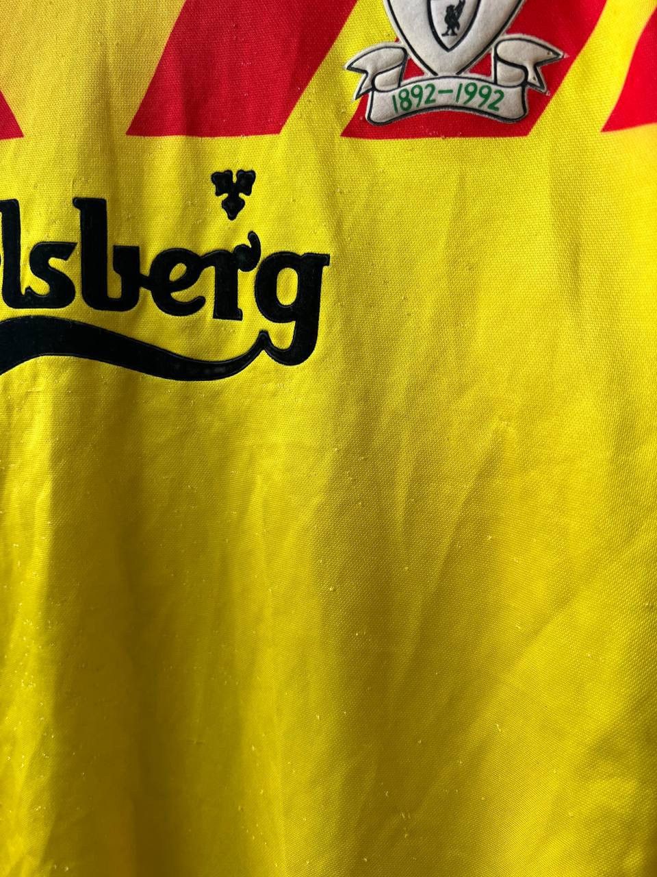 Adidas VERY RARE! 1992/93 LIVERPOOL FC GK 100 YEARS SOCCER JERSEY Size US M / EU 48-50 / 2 - 3 Thumbnail