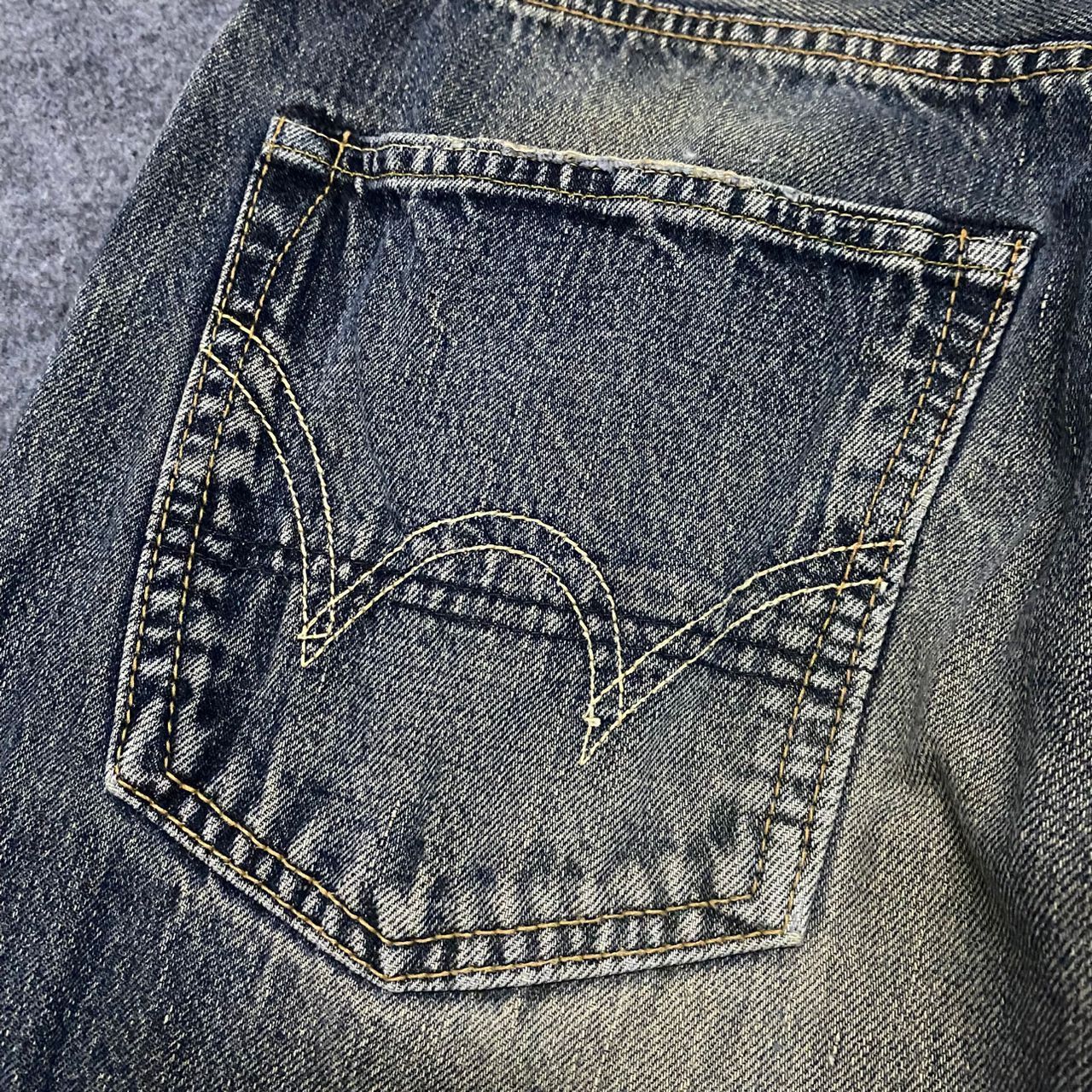 Edwin Vintage Edwin 505 Selvegde Redline Distressed Denim Size US 33 - 13 Thumbnail