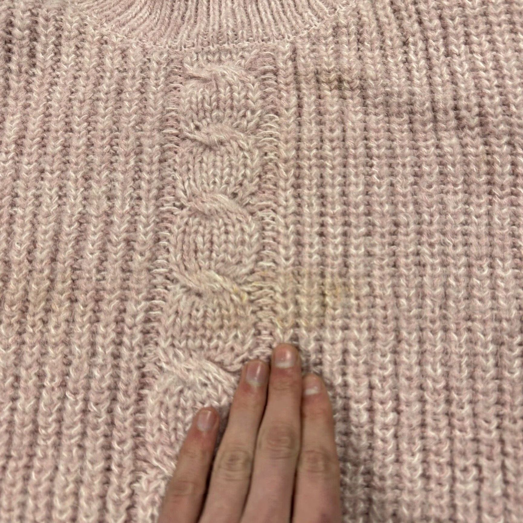 Pinko VTG Tarazzia 80s Fuzzy Knit Crop Sweater Pullover Mock Neck WMNS L Pink 1980s Oversized Womens L Size L / US 10 / IT 46 - 3 Thumbnail