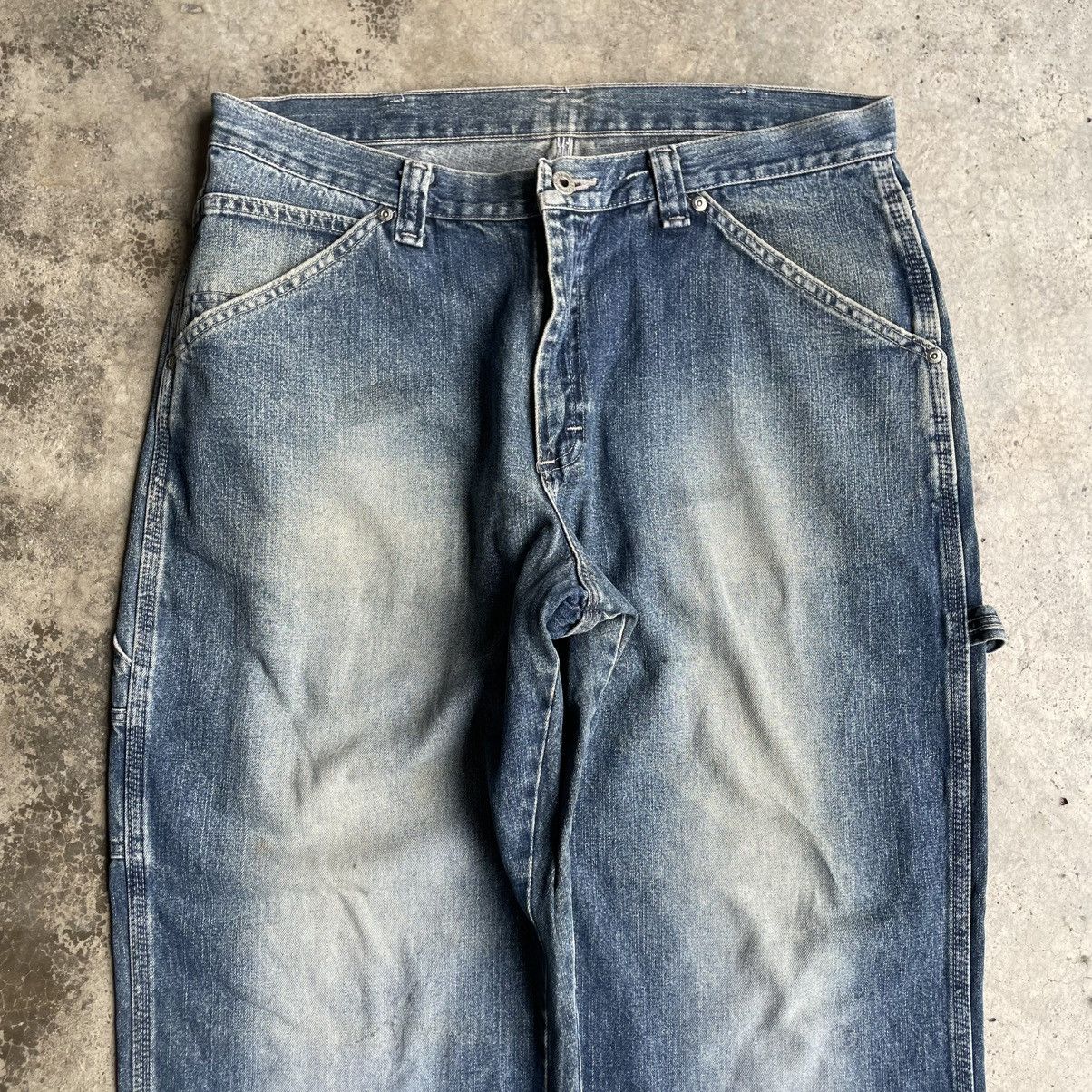 Japanese Brand 🔥American Blu Jeans Distress Baggy Bushpants Denim Size US 37 - 2 Thumbnail