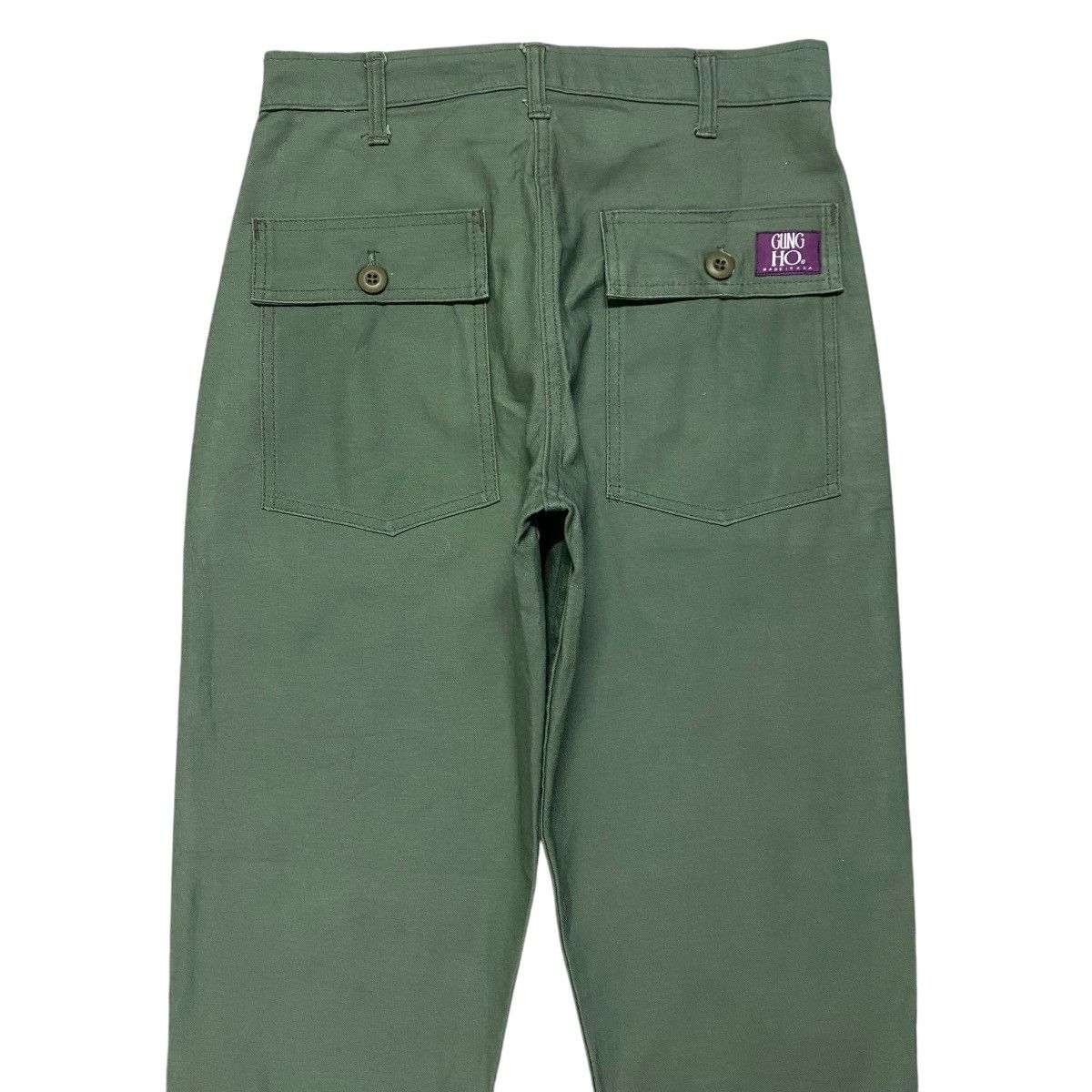 Japanese Brand Vintage GUNG HO Sateen Fatigue Pants Size US 30 / EU 46 - 9 Thumbnail