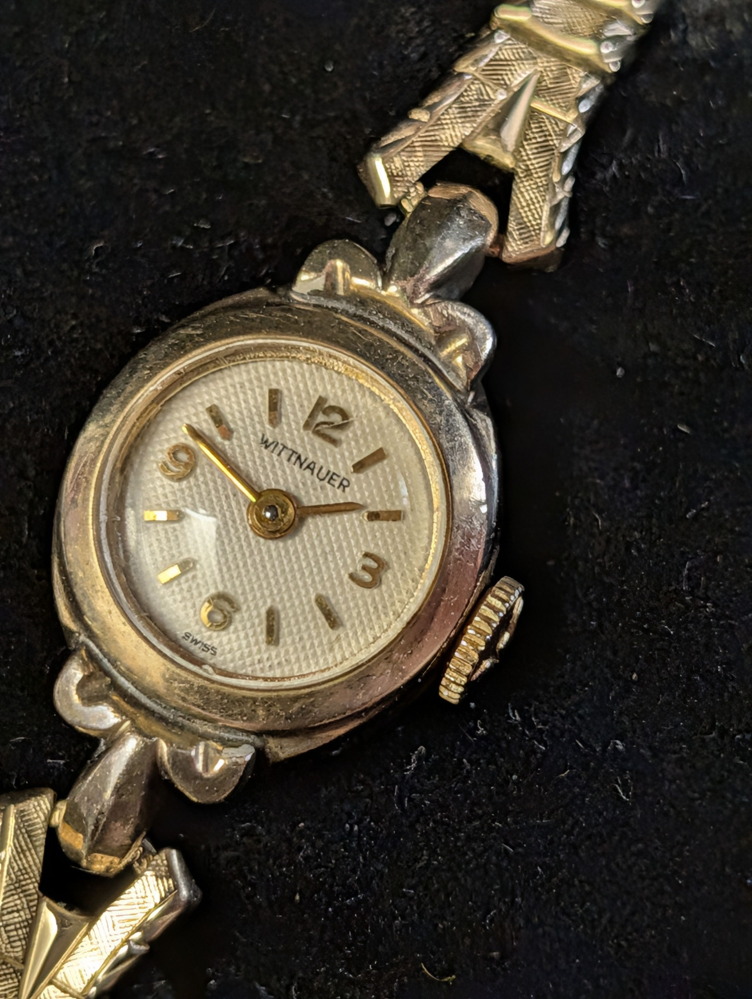 Wittnauer VTG 10k Gold Filled Mechanical Swiss Wrist Watch Size ONE SIZE - 3 Thumbnail
