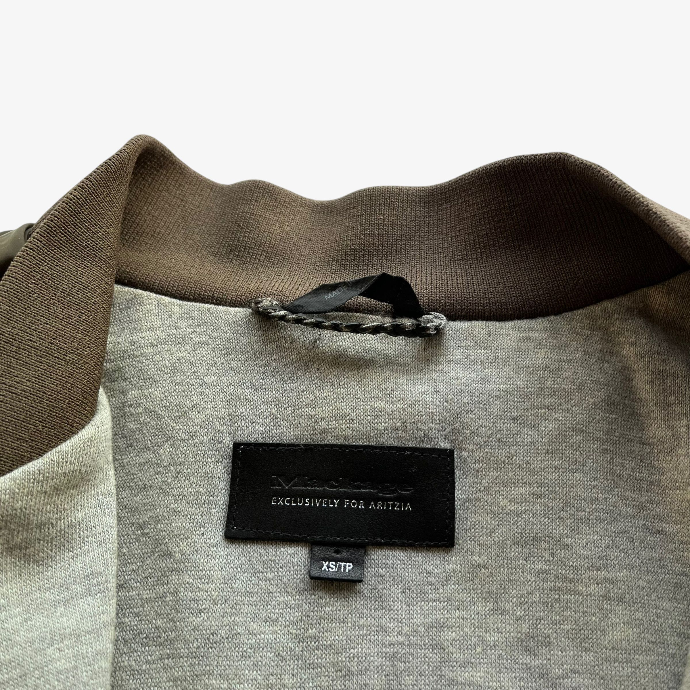 Mackage Women's Mackage Aritzia Cara Khaki Bomber Jacket Size XS / US 0-2 / IT 36-38 - 2 Thumbnail