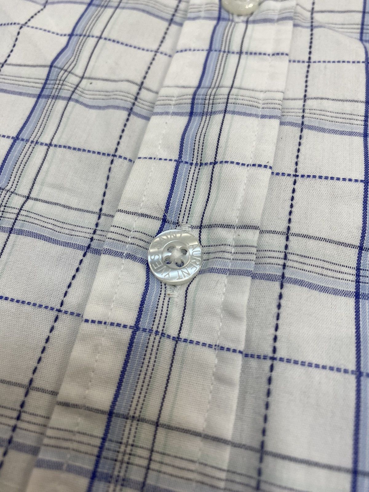 Yves Saint Laurent Vintage YSL Long Sleeve Checkered Tennis Shirt Short Sleeve Size US XL / EU 56 / 4 - 7 Thumbnail
