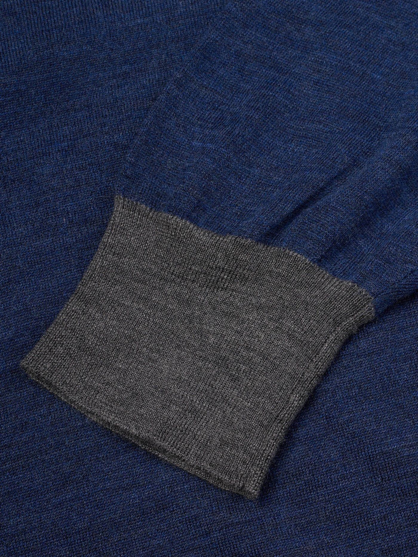 Brunello Cucinelli BRUNELLO CUCINELLI Blue Wool Cashmere V-Neck Sweater Size US XL / EU 56 / 4 - 5 Thumbnail