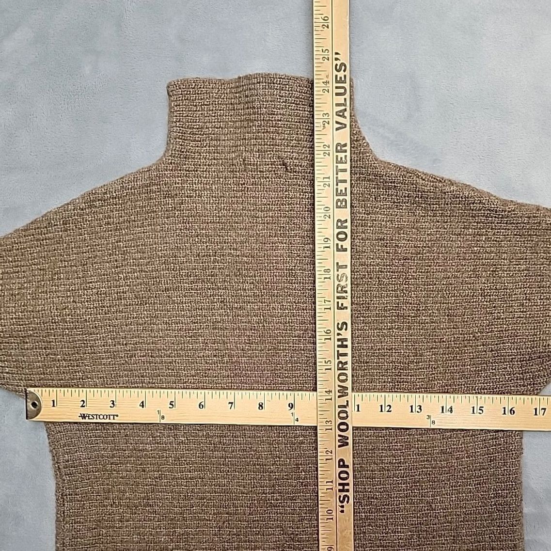 Ralph Lauren Bartolini Sweater Womens L Brown Wool Cashmere Mock Neck Italy Luxury Minimalist Size L / US 10 / IT 46 - 7 Thumbnail