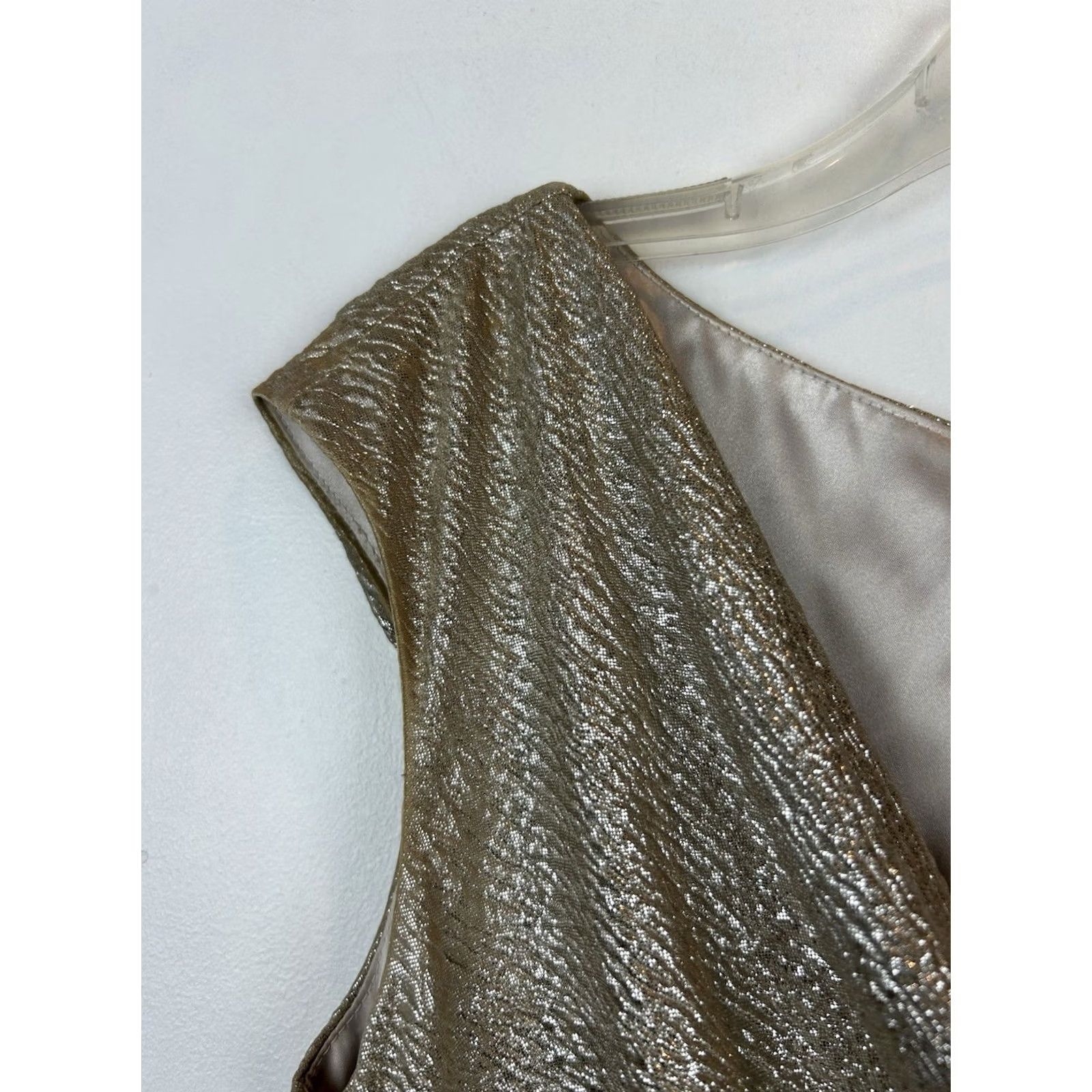 Ralph Lauren Ralph Lauren Cocktail Dress Womens 8 Metallic White Gold Event Holiday Size M / US 6-8 / IT 42-44 - 4 Thumbnail