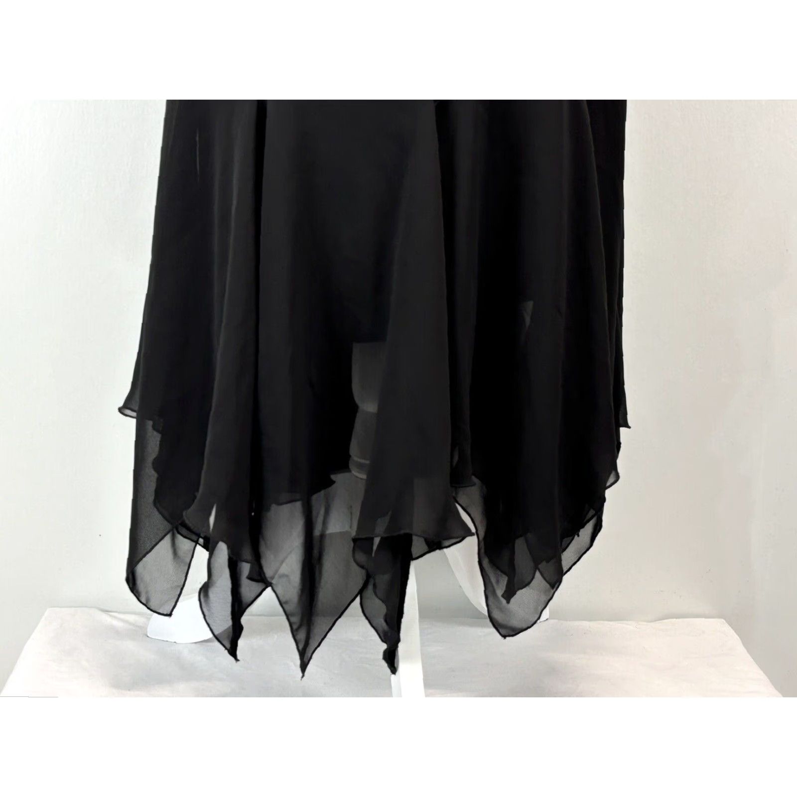 Vintage Vtg S.L. Fashions Fairy Goth Dress Sz 16 Black Beaded Sleeveless Y2K Whimsigoth Size XXL / US 16-18 / IT 52-54 - 7 Thumbnail