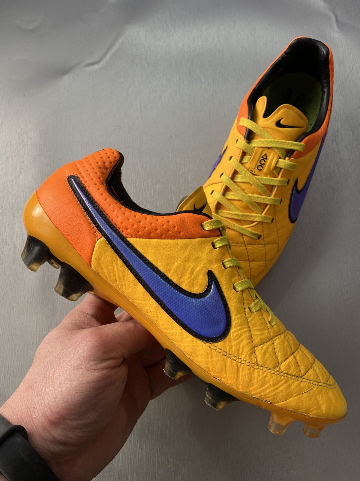 Nike Nike Tiempo Legend V FG Elite Orange Soccer Cleats US 7 Size US 7 / EU 40 - 1 Thumbnail