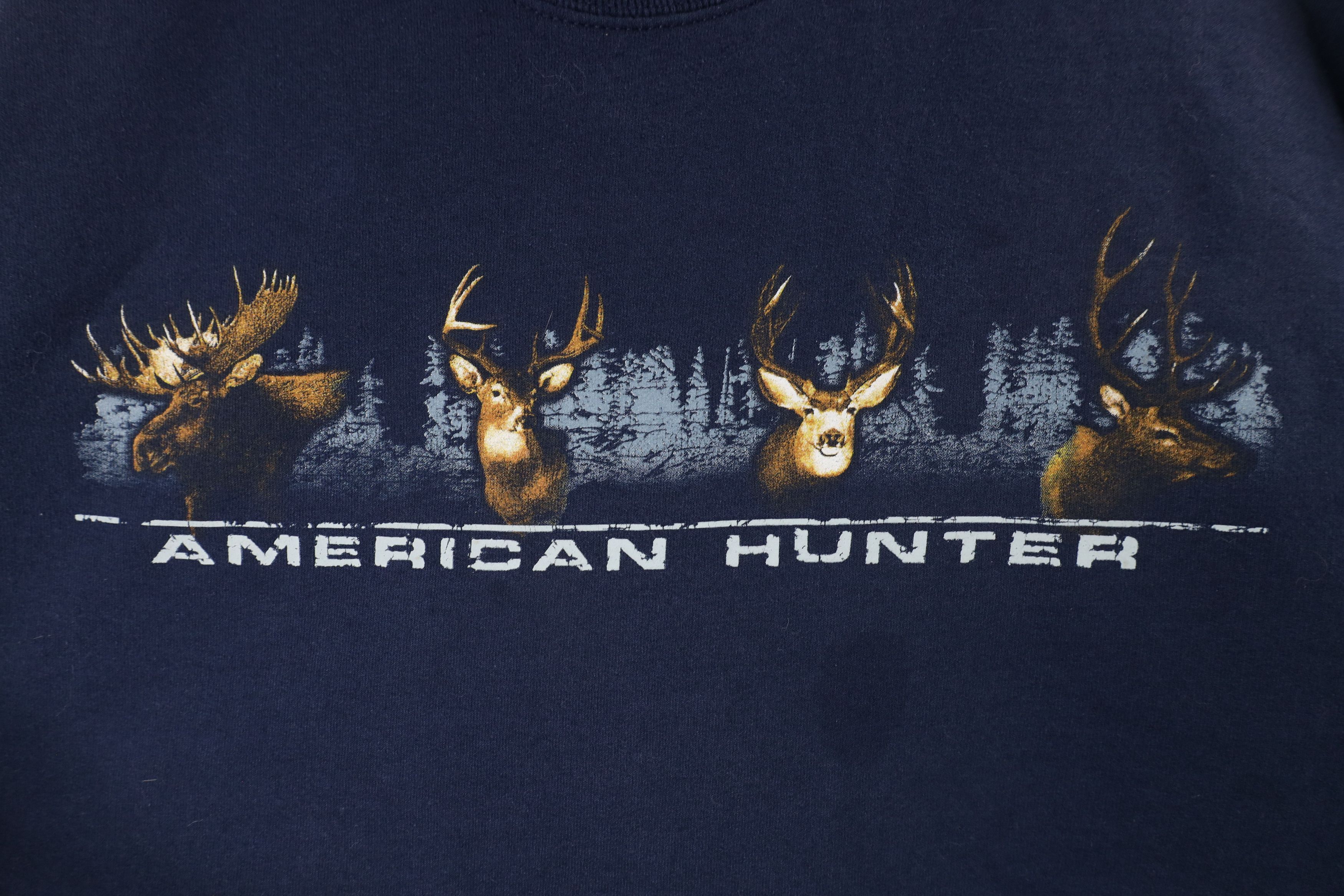 Vintage Vintage 90s Streetwear American Hunter Deer Moose Sweatshirt Size US L / EU 52-54 / 3 - 4 Thumbnail