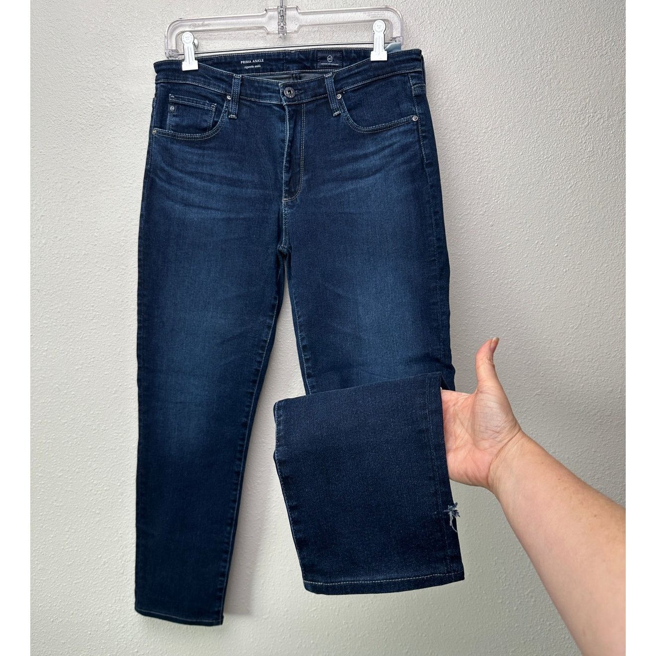 AG Adriano Goldschmied AG Prima Ankle Cigarette Dark Wash Women’s US 29 Jeans Size 29" - 1 Thumbnail