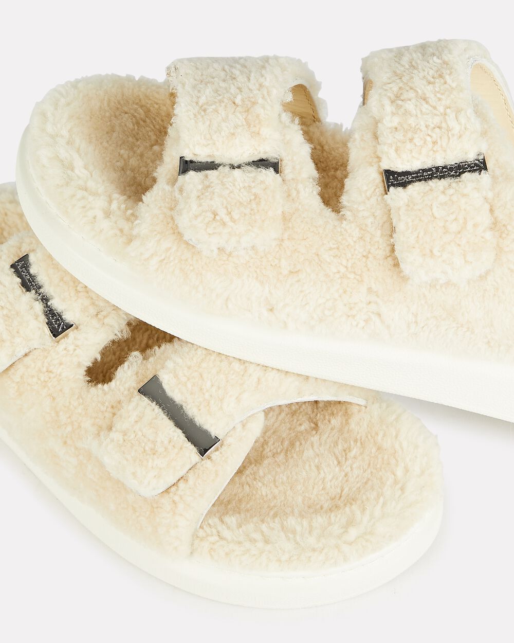 Alexander McQueen o1y0225 Slides in Cream Size US 11 / IT 41 - 4 Thumbnail