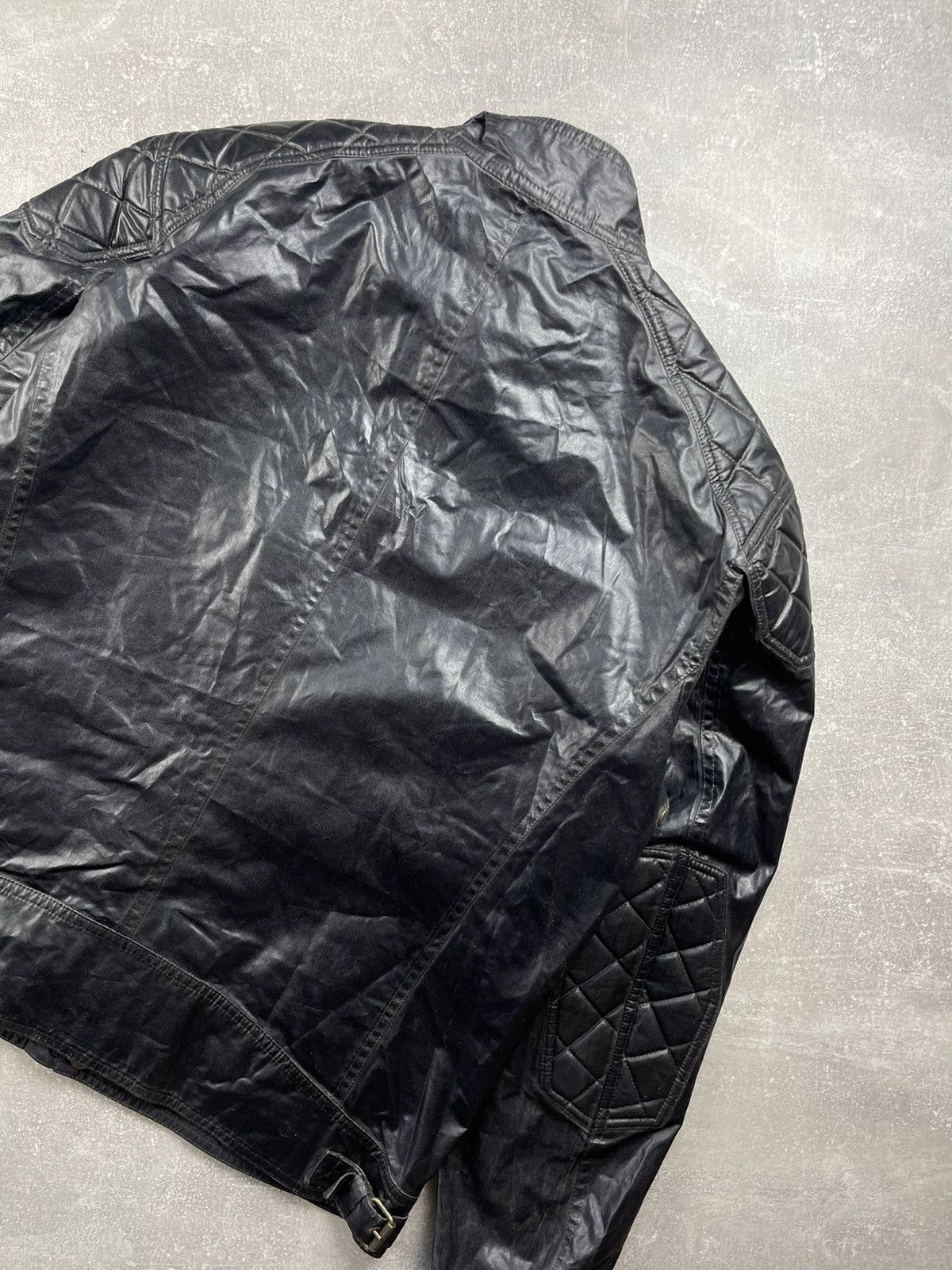 Belstaff Belstaff Waxed Cotton Quilted Biker Motorcycle Jacket Black Size US L / EU 52-54 / 3 - 16 Thumbnail