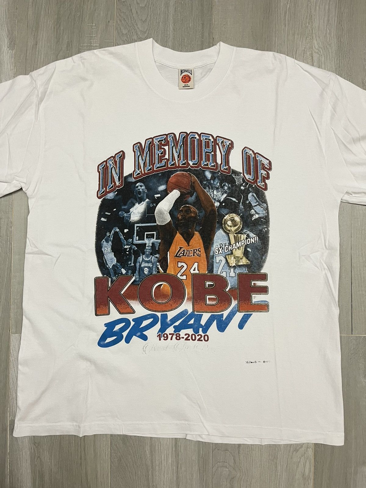 NBA MCDOWELLS RIP KOBE TEE VINTAGE supreme stussy nike fuct Size US XL / EU 56 / 4 - 10 Thumbnail