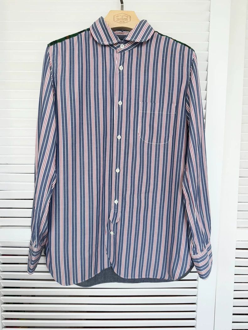Junya Watanabe Junya Watanabe Long-sleeved striped stitching contrasting Size US L / EU 52-54 / 3 - 1 Thumbnail