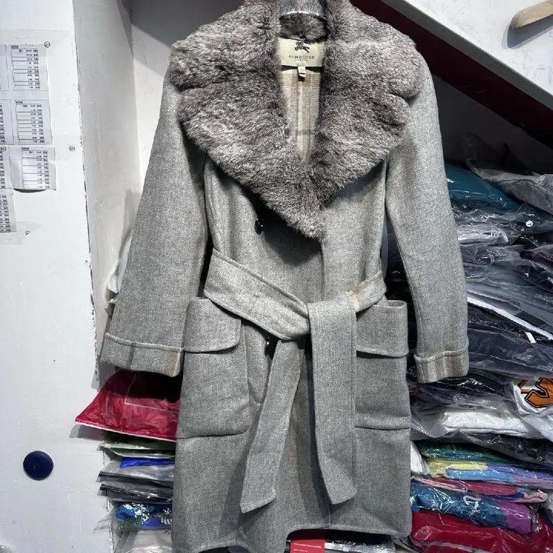 Burberry Burberry Gray Multi-Colored Women's Coat Size M / US 6-8 / IT 42-44 - 1 Thumbnail