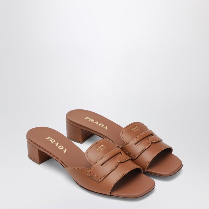 Prada Prada Tan Leather Sandals Size US 6.5 / IT 36.5 - 1 Thumbnail