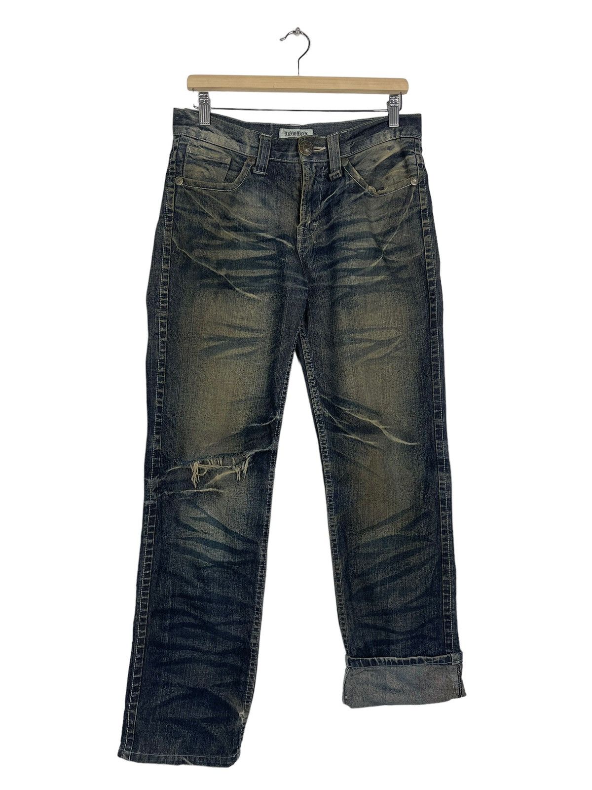 Japanese Brand × Tornado Mart JAPANASE LOWBOX DISTRESSED FLARE JEANS Size US 32 / EU 48 - 5 Thumbnail