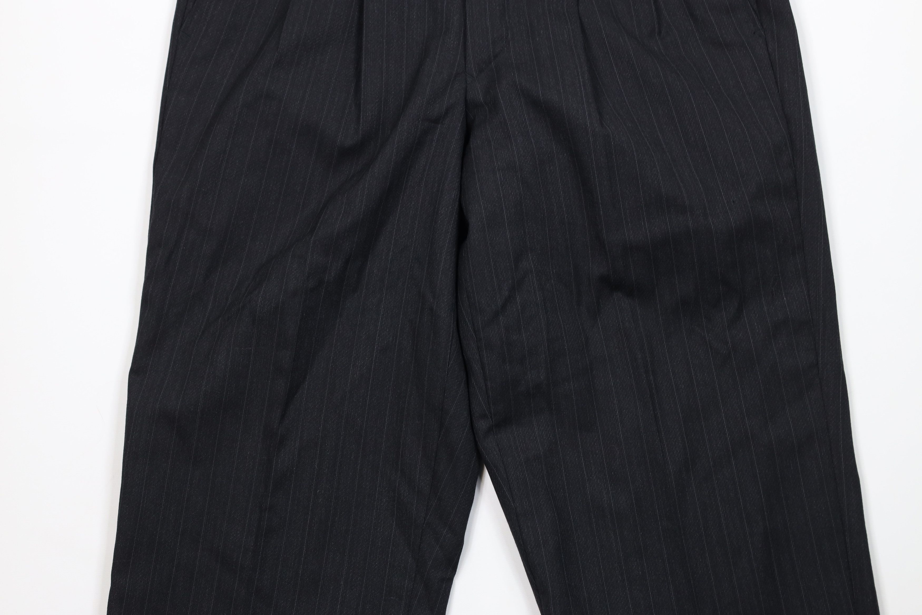 Vintage Vintage 90s Streetwear Striped Wide Leg Chino Pants Black Size US 32 / EU 48 - 3 Thumbnail