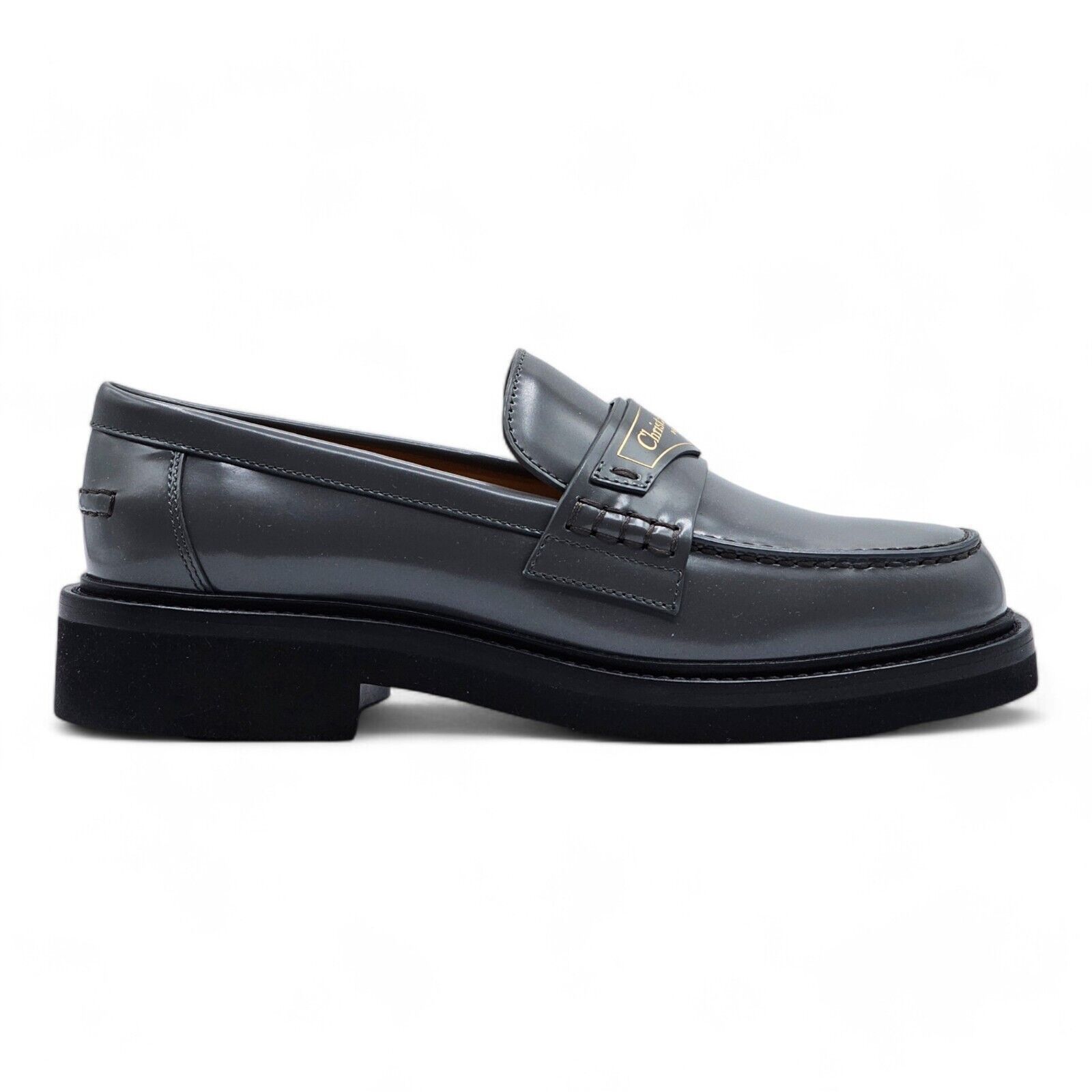 Dior Dior Boy Loafers Shoes - Brushed Leather - Gray - 36 $1120 Size US 6 / IT 36 - 2 Thumbnail