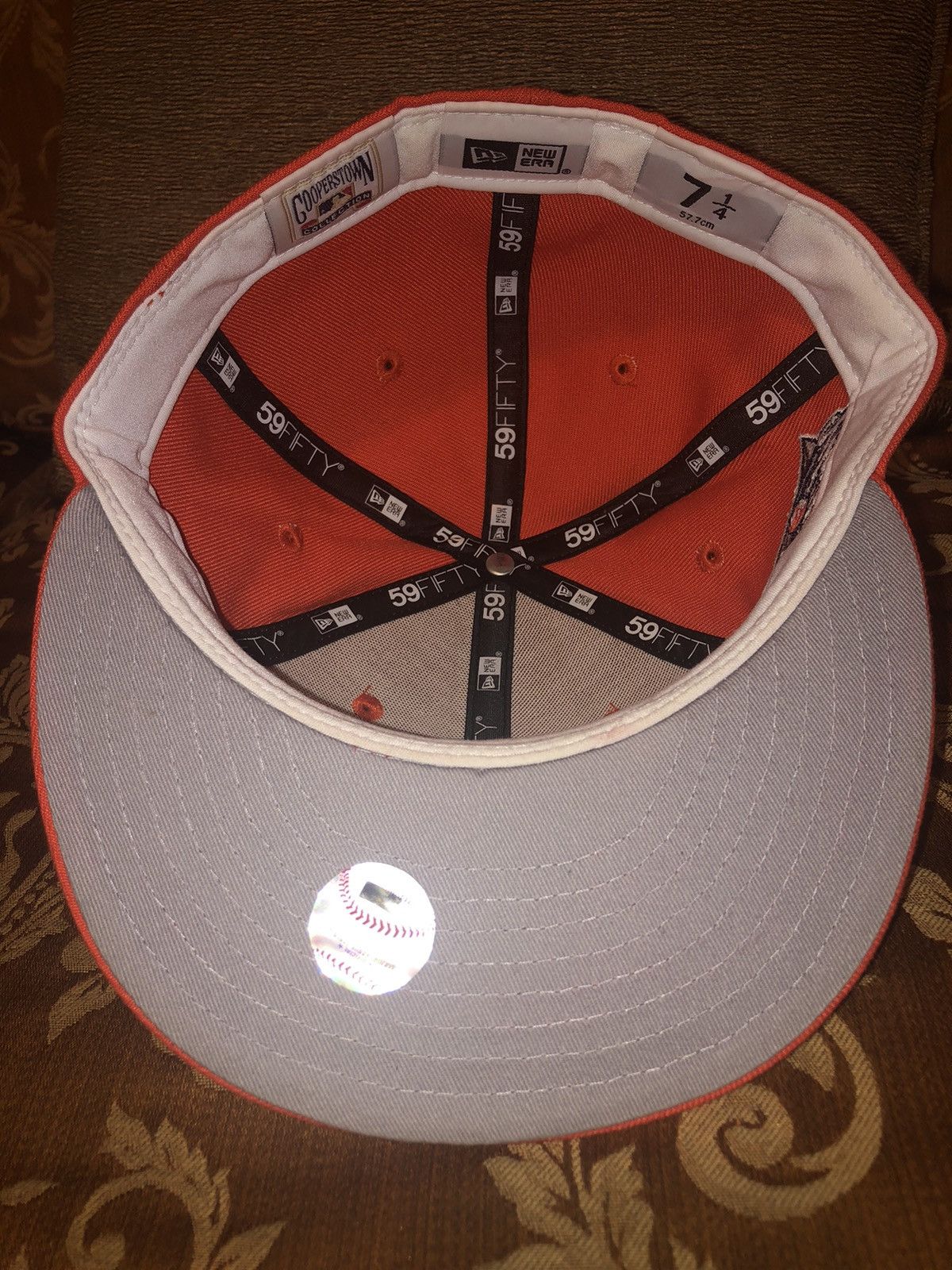 New Era New York Yankees Fitted Hat - 7 1/4 Orange Size ONE SIZE - 7 Thumbnail