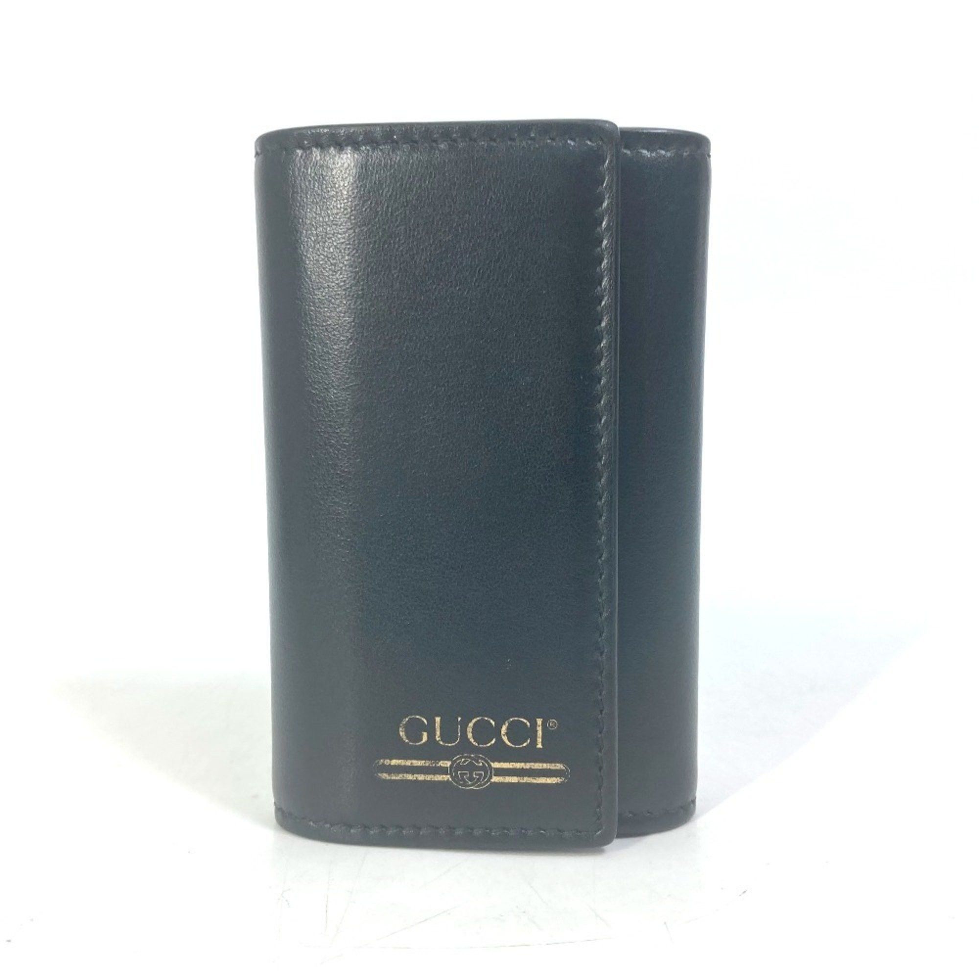 Gucci GUCCI 547588 Logo 6-Key Leather Key Case, Women's, Black Size ONE SIZE - 1 Thumbnail