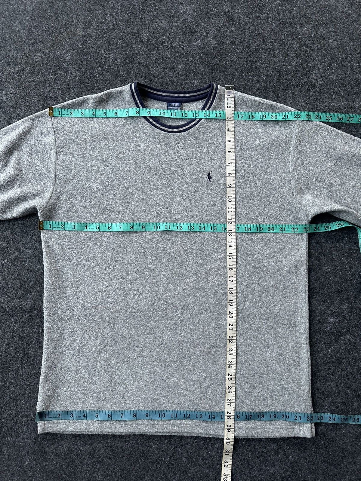 Polo Ralph Lauren 90sPolo Ralph Lauren Distressed Fleece Vintage Crewneck A430 Size US XL / EU 56 / 4 - 5 Thumbnail