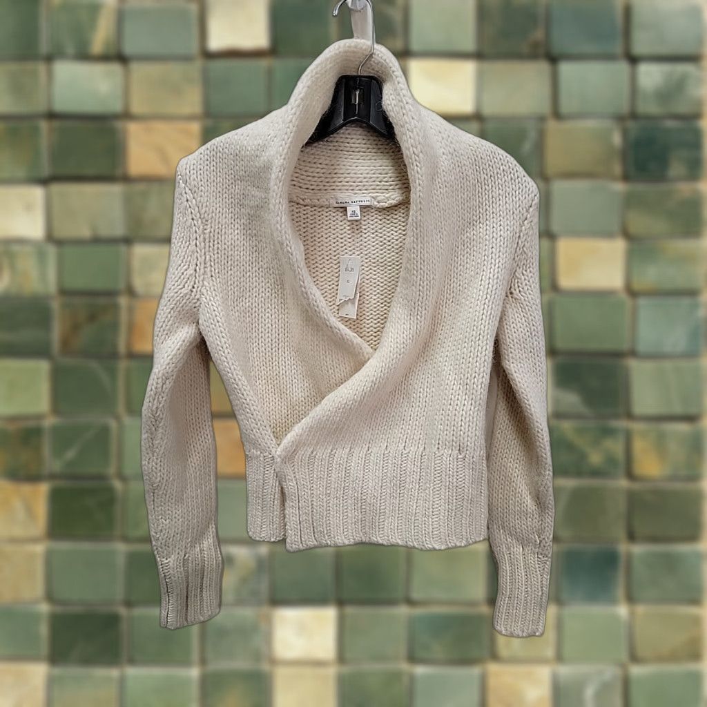 Banana Republic VINTAGE Banana Republic Cardigan Shawl Collar Sweater Beige Wool Womens XS Size XS / US 0-2 / IT 36-38 - 1 Thumbnail