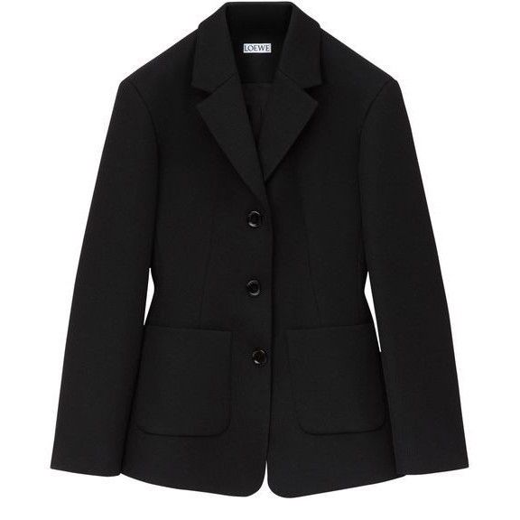 Loewe LOEWE Woolen Black Wool Coat Jacket New & Authentic (Women's Size L / US 10 / IT 46 - 1 Preview