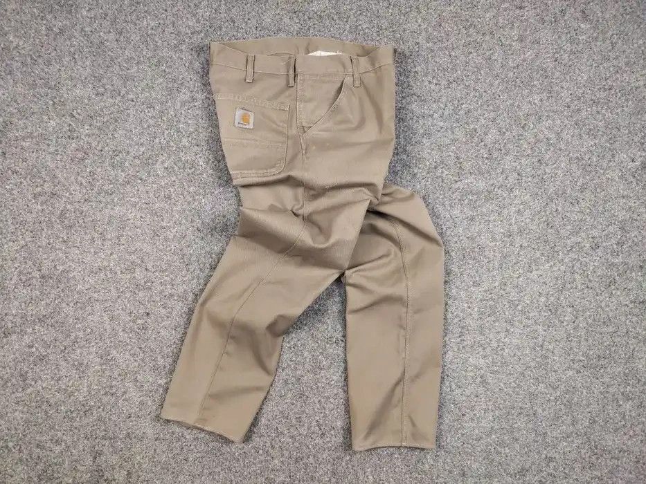 Carhartt Vintage 90' Carhartt Simple Beige Distressed Trouser Pants Size US 30 / EU 46 - 7 Thumbnail