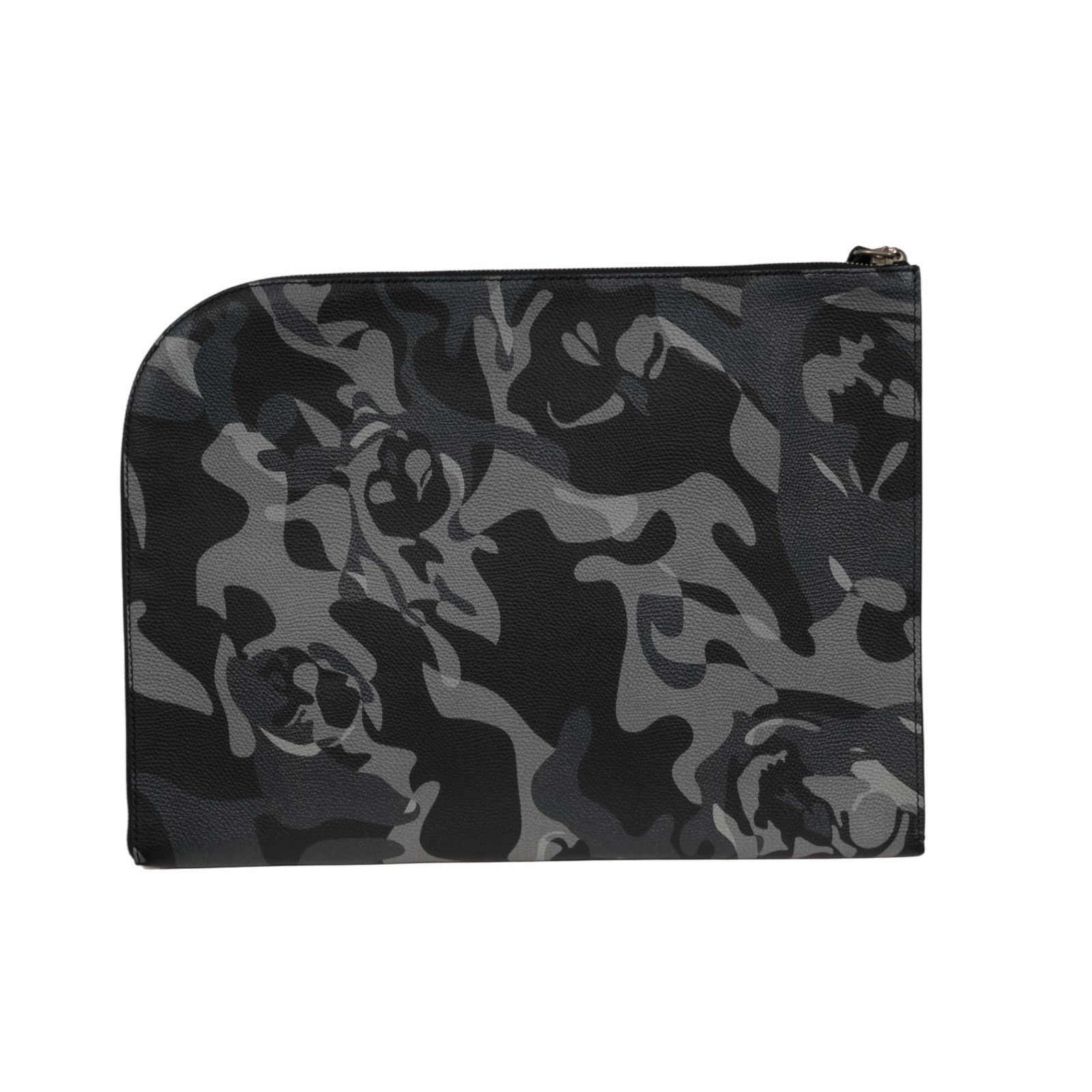Alexander McQueen Grey Skull Camouflage Clutch Bag Zip Around Size ONE SIZE - 13 Thumbnail