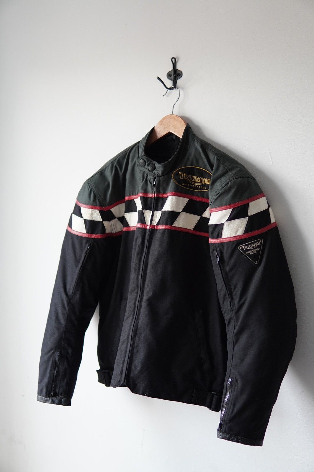 Indian Motorcycle Vintage Triumph Checkered Moto Racing Jacket Size US L / EU 52-54 / 3 - 1 Thumbnail
