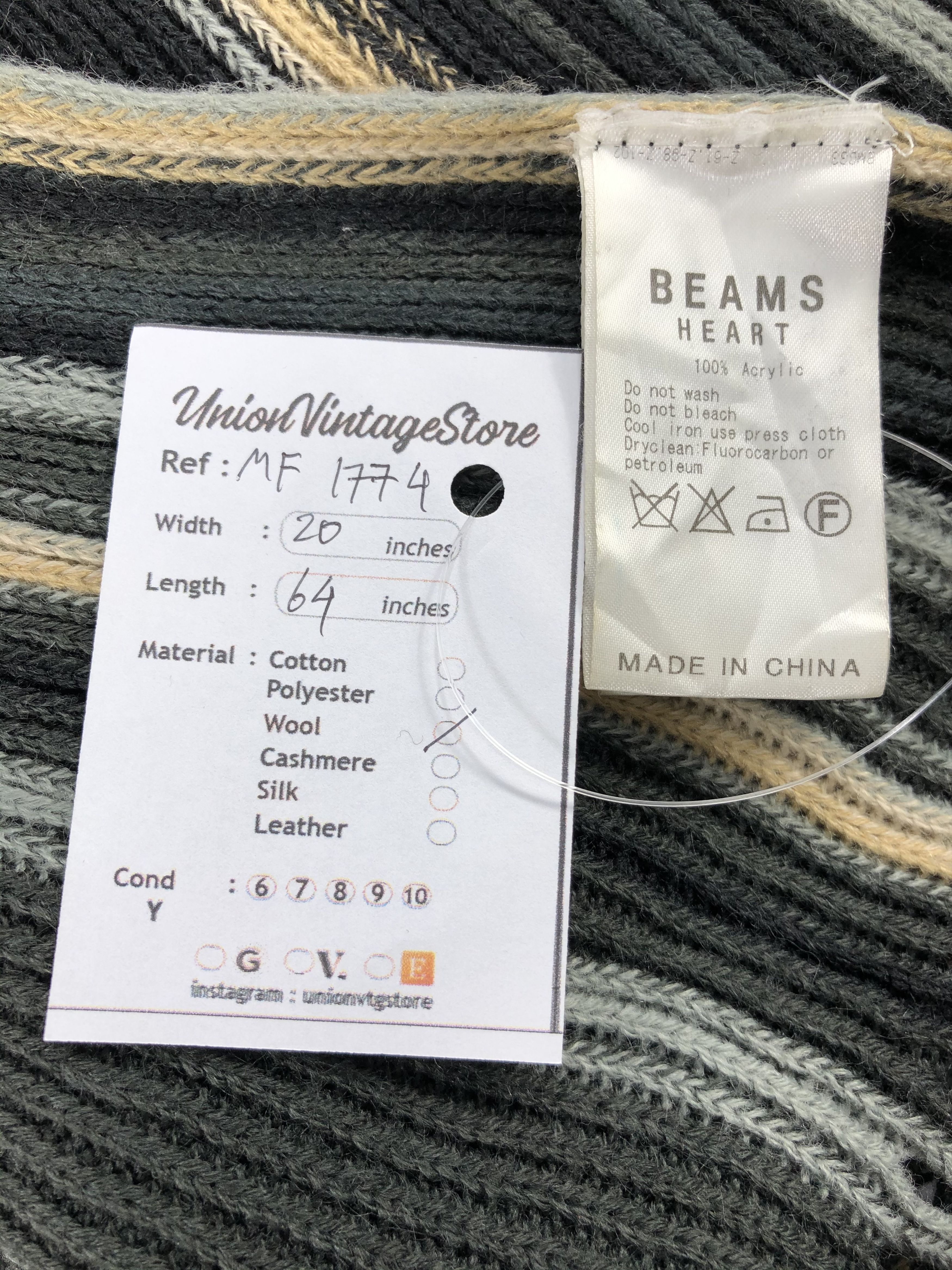 Beams Japan Vintage Beams Scarf/Muffler/Neckwear MF1774 Size ONE SIZE - 6 Thumbnail
