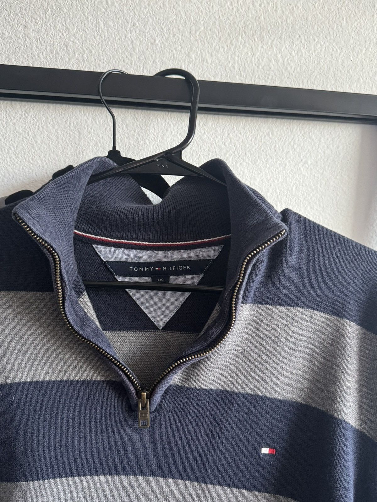 Tommy Hilfiger Tommy Hilfiger Striped Quarter Zip Size US L / EU 52-54 / 3 - 2 Thumbnail