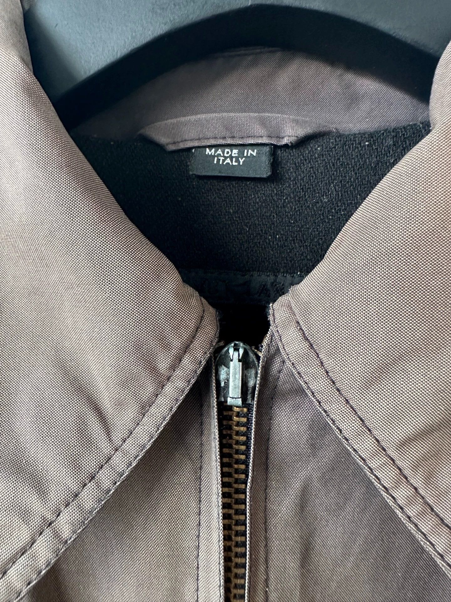 Helmut Lang Helmut Lang Thick Nylon Work Jacket Distressed MRS Zipper Pull Missing Natural Fade Size 48/50 No Tag Size US M / EU 48-50 / 2 - 8 Thumbnail