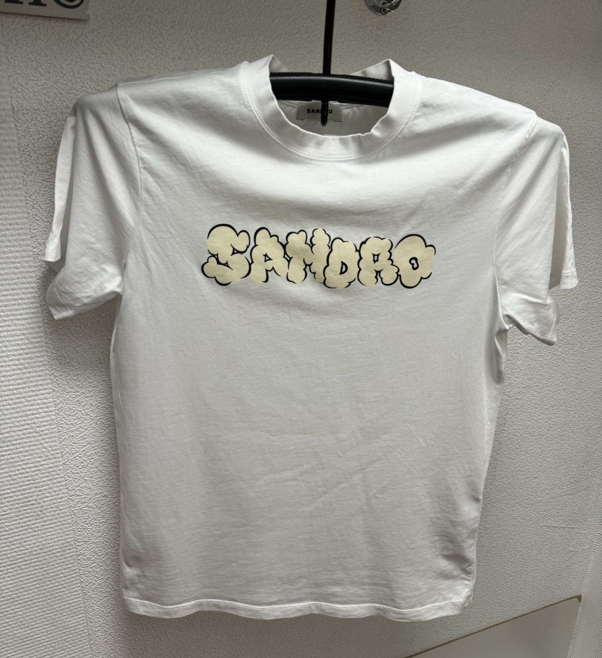 Sandro Sandro Paris white t-shirt S sz graffiti print Size US S / EU 44-46 / 1 - 1 Thumbnail