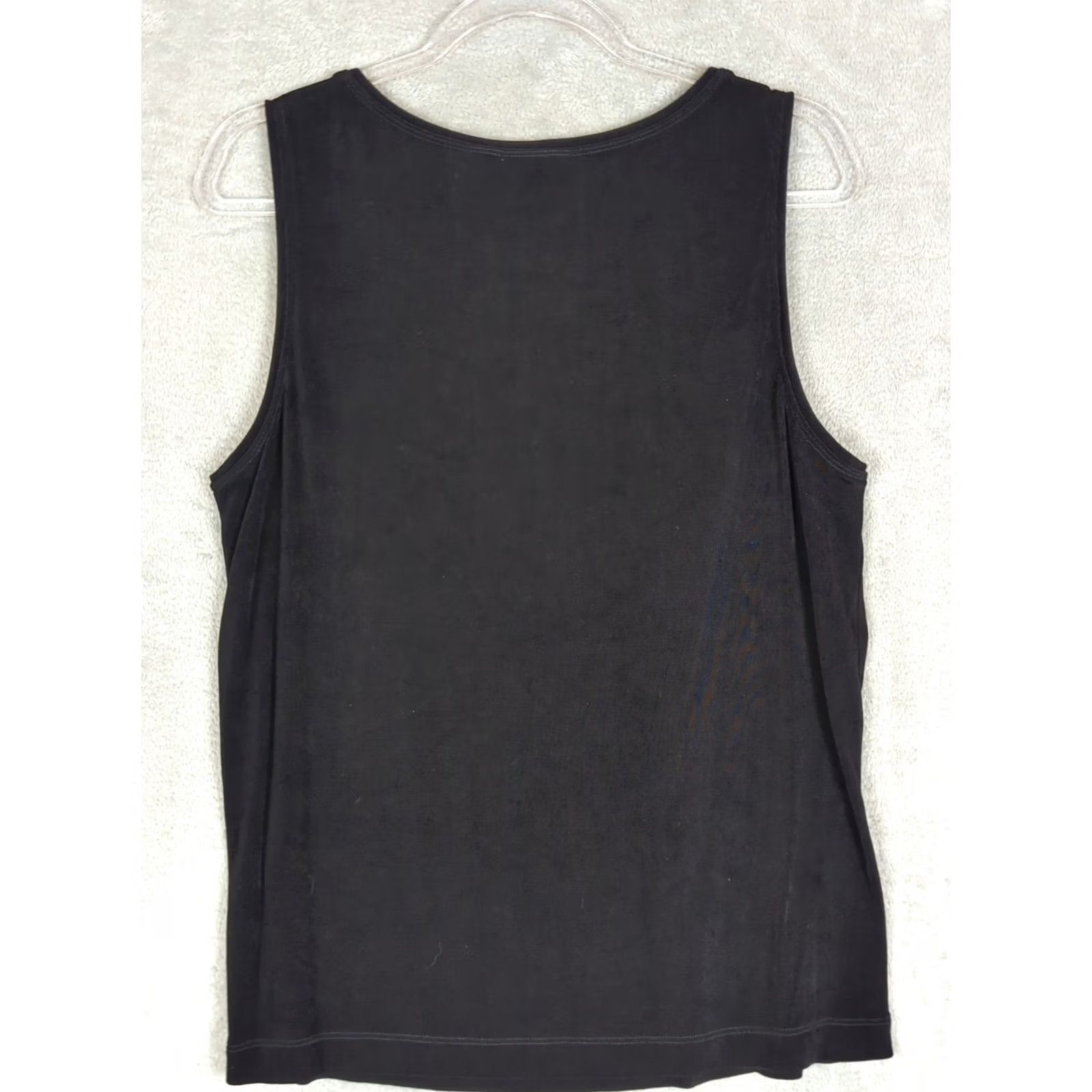 Vintage CHICO'S TRAVELERS Women's Tank Top XL Black Slinky Sleeveless Regular Stretch Unlined Easy Care Size XL / US 12-14 / IT 48-50 - 2 Thumbnail