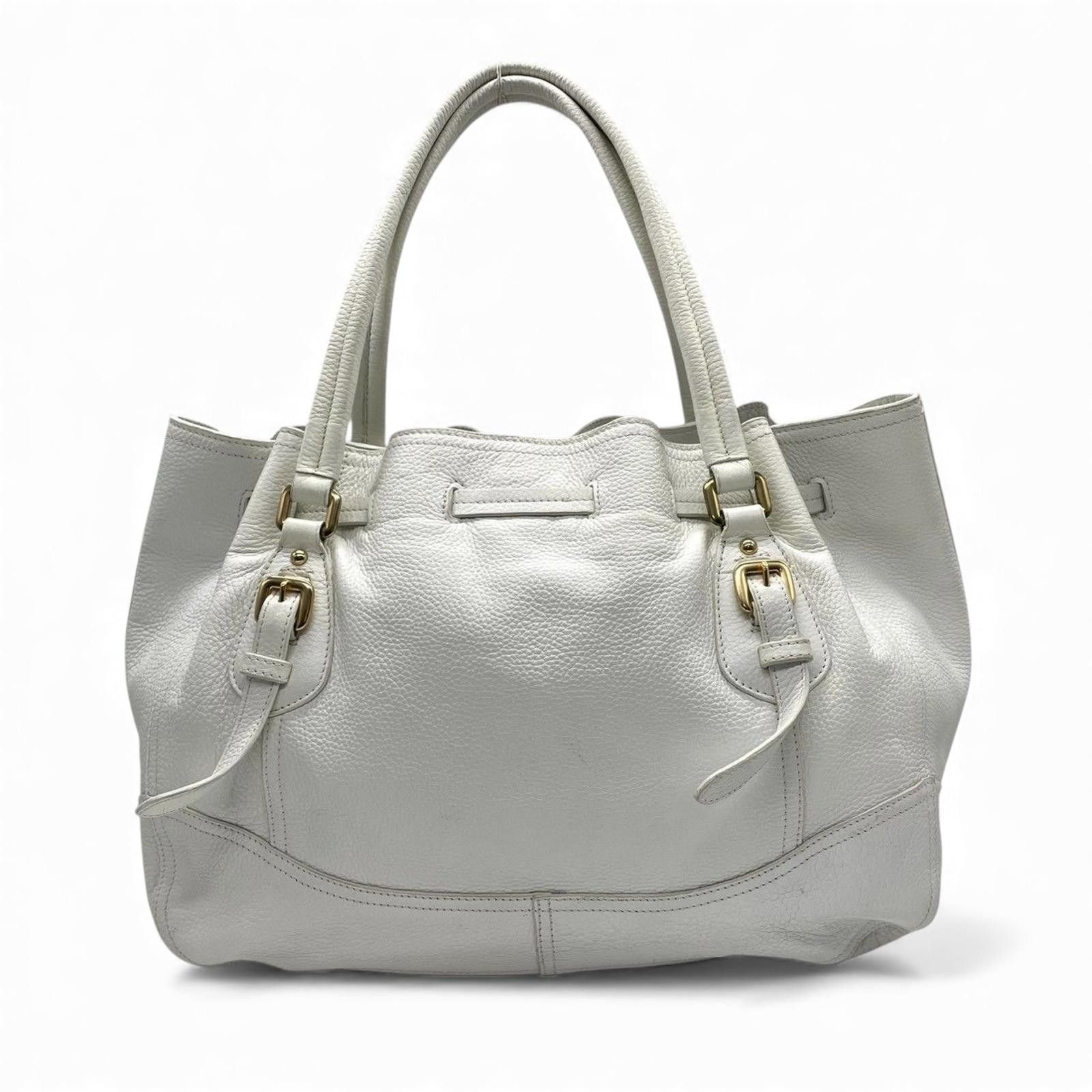 Prada Prada - White Leather Tote Bag Tassel Size ONE SIZE - 6 Thumbnail